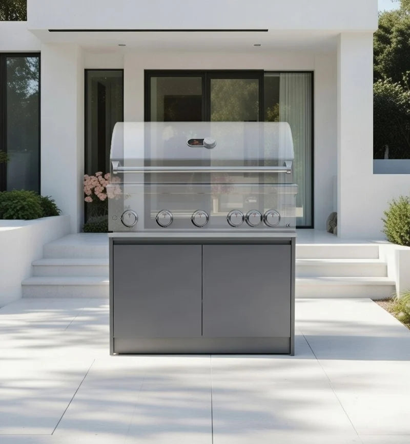Whistler Fairford Outdoor Kitchen Grey 5 Burner Under Grill Cabinet (The BBQ is NOT included)