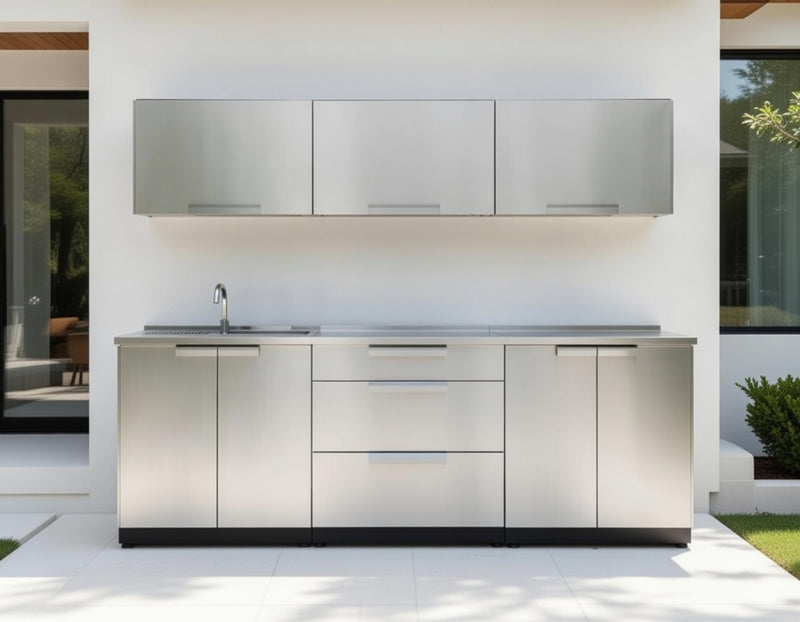 Outdoor Kitchen Stainless Steel 6 Piece Cabinet Set