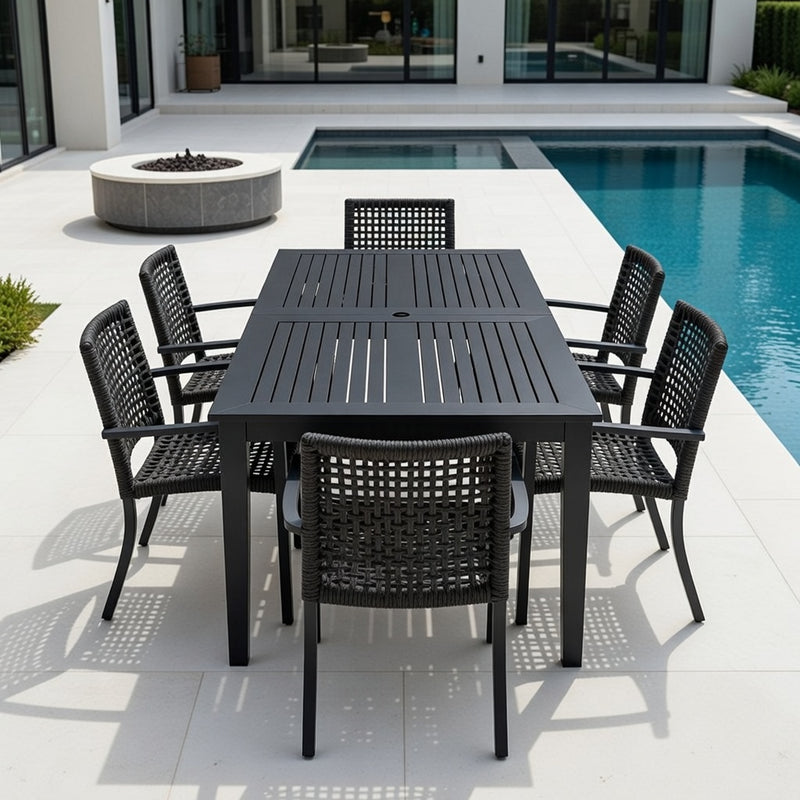 Rectangular Dining Set in Aluminum