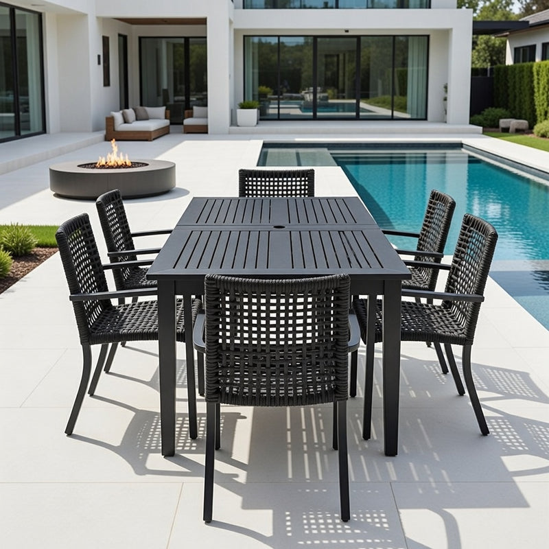 Rectangular Dining Set in Aluminum