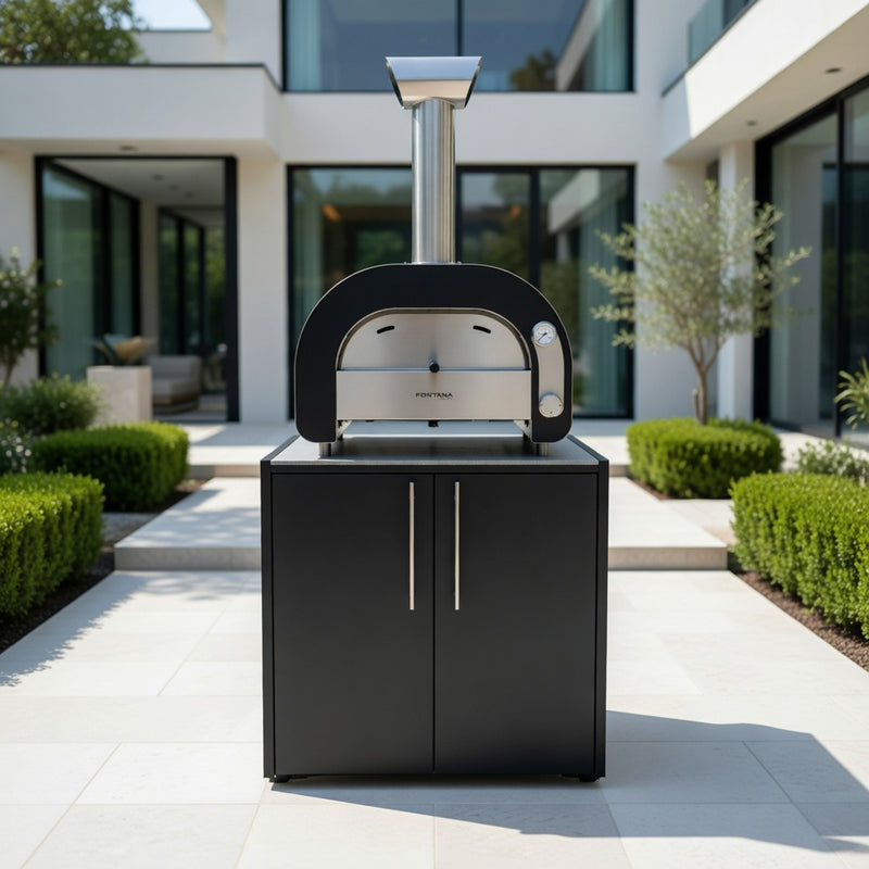 Outdoor Kitchen Elysia Paired Fontana Maestro 60 Gas Pizza Oven