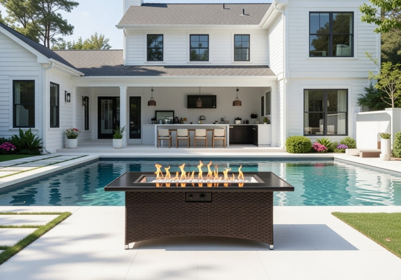 Linear Fire Pit Table Balsam Montego