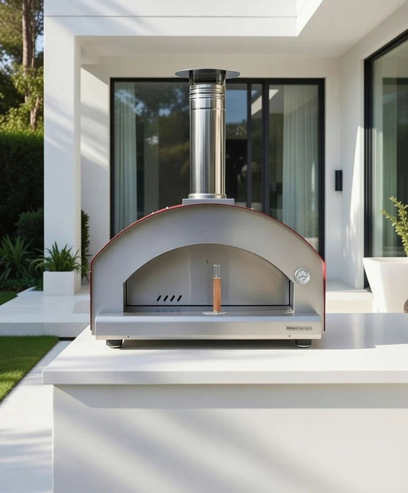 Rossofuoco NONNA LUISA Wood-Fired Oven - Red/stainless 40"