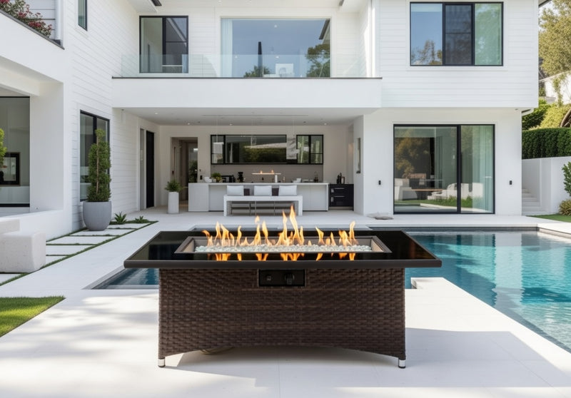 Linear Fire Pit Table Balsam Montego