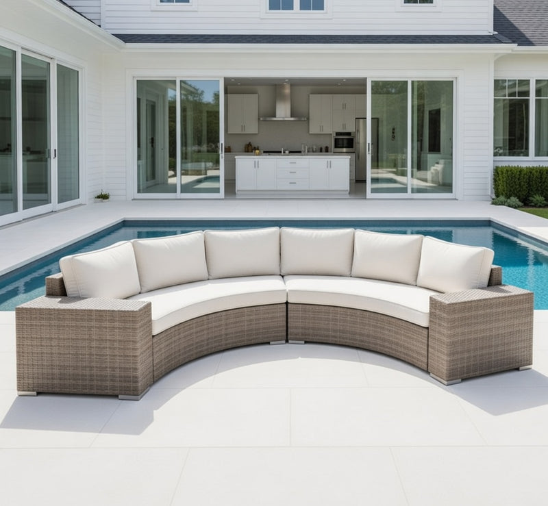 Outdoor Modular Sofa Set in Dove Finish