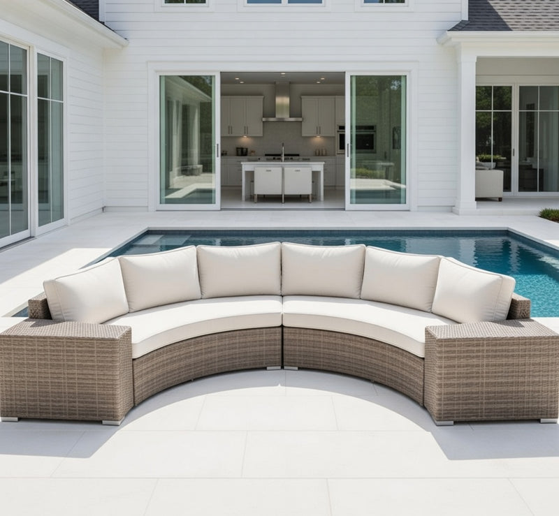 Outdoor Modular Sofa Set in Dove Finish