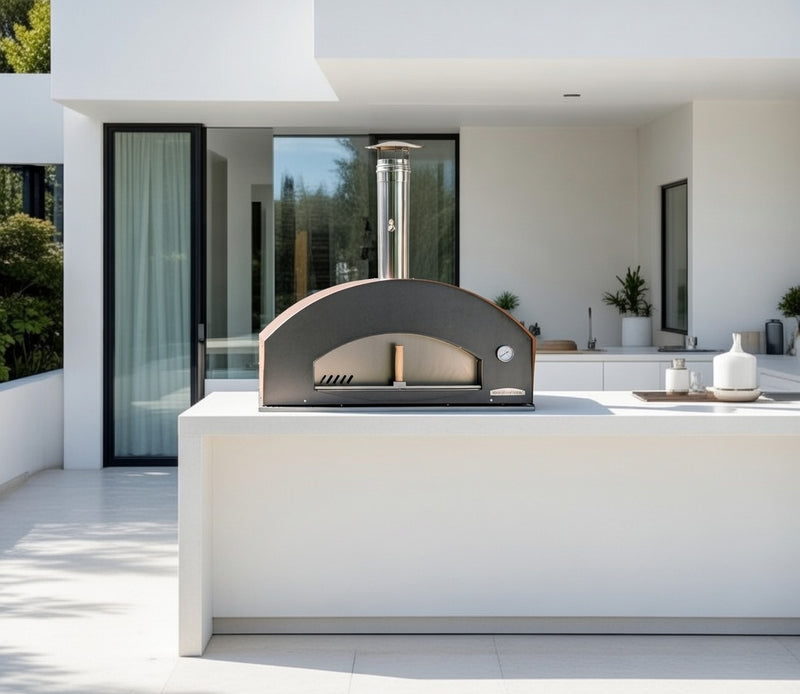 Rossofuoco BENNI wood-fired oven - Black/Brown 39"