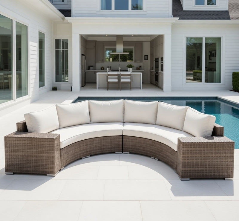 Outdoor Modular Sofa Set in Dove Finish