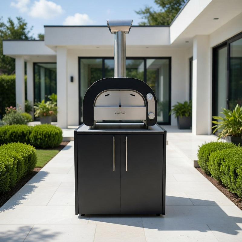 Outdoor Kitchen Elysia Paired Fontana Maestro 60 Gas Pizza Oven