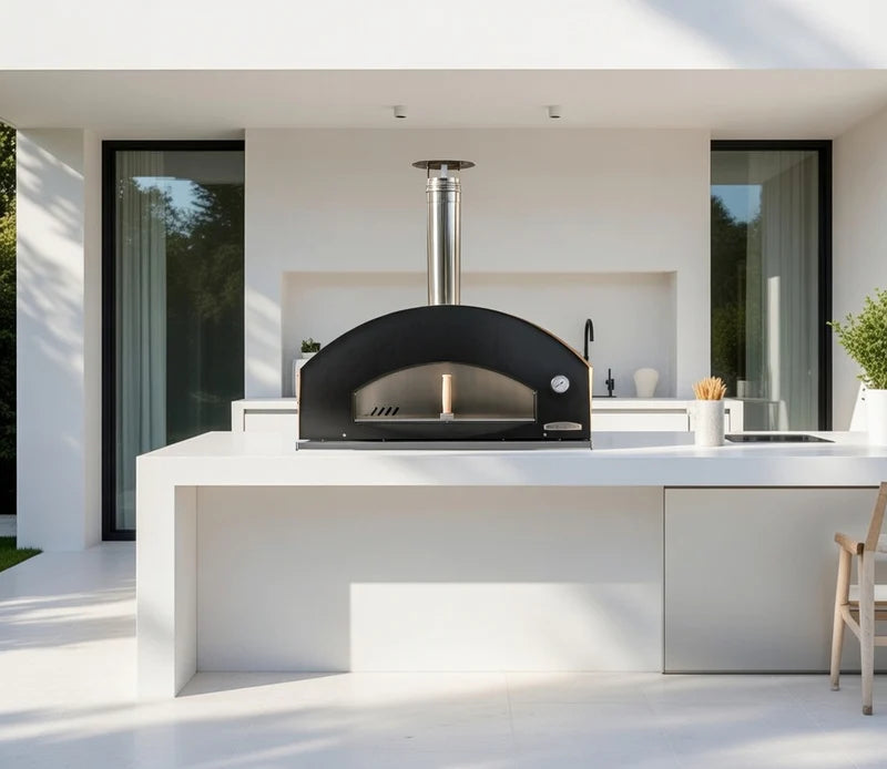 Rossofuoco BENNI wood-fired oven - Black/Brown 39"