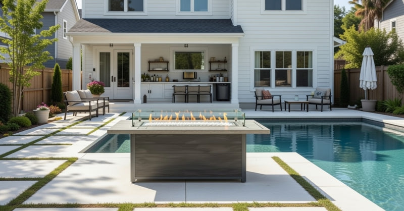 Linear Fire Pit Table Cedar Ridge 61"