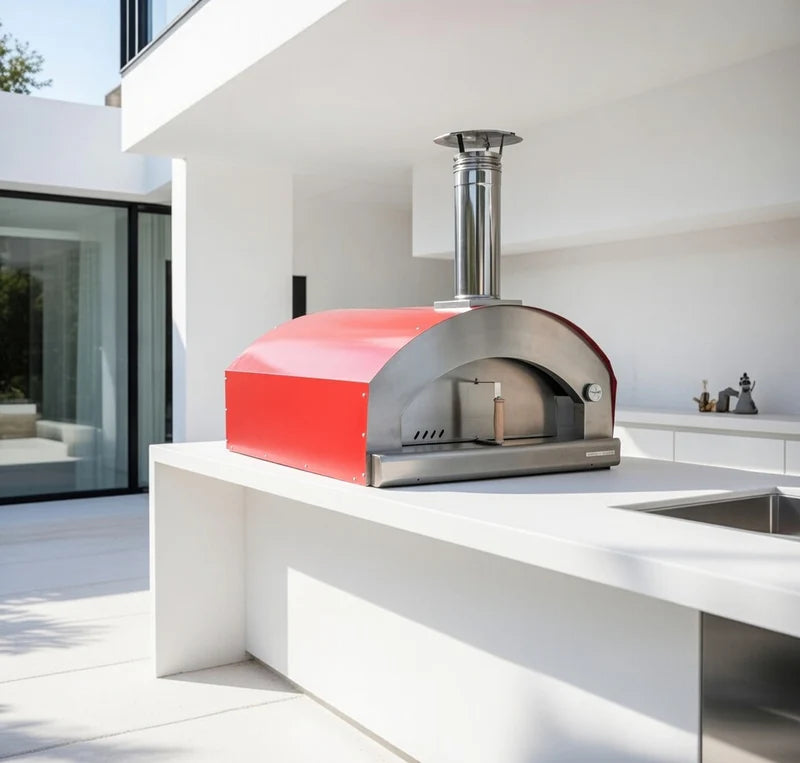 Rossofuoco PIÙTRECENTO Wood-fired Oven - Red 40"