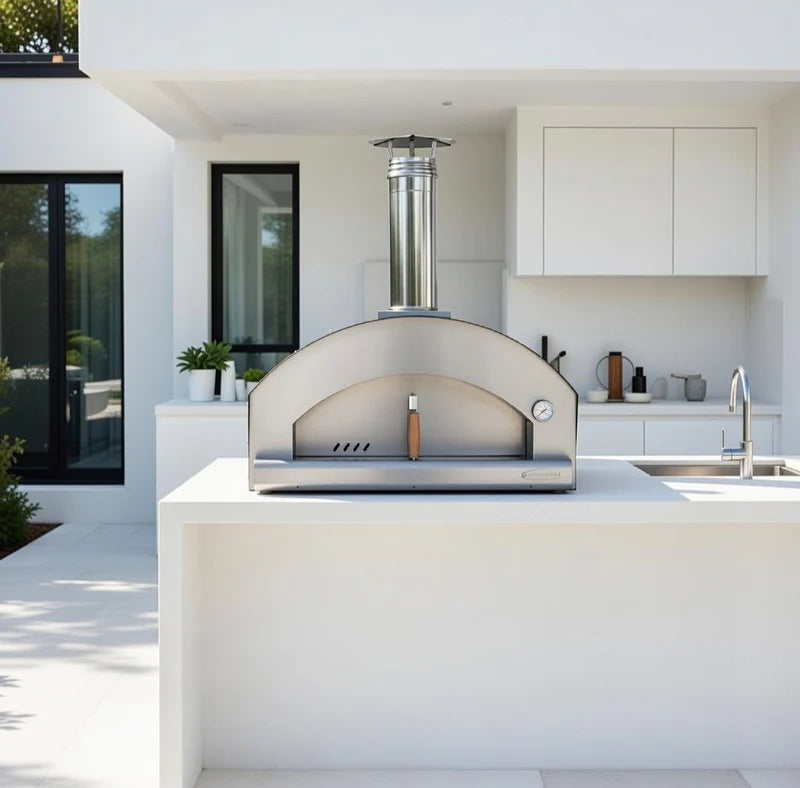 Rossofuoco NONNA LUISA Wood-fired oven - Brown/Stainless 40"