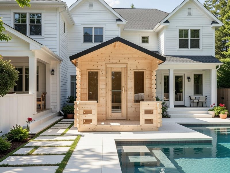 CT Georgian Cabin Sauna with Porch | 2-6 People | Wood or Electric Heater