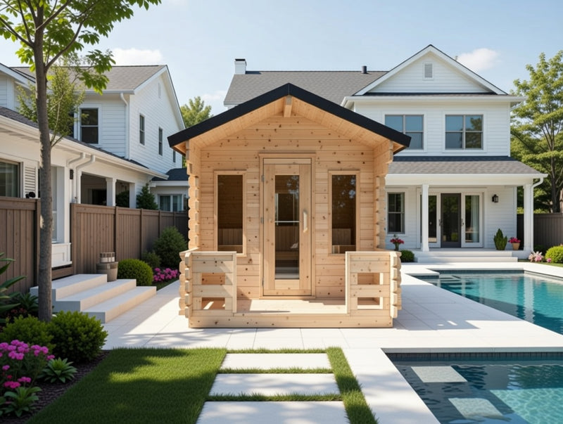 CT Georgian Cabin Sauna with Porch | 2-6 People | Wood or Electric Heater