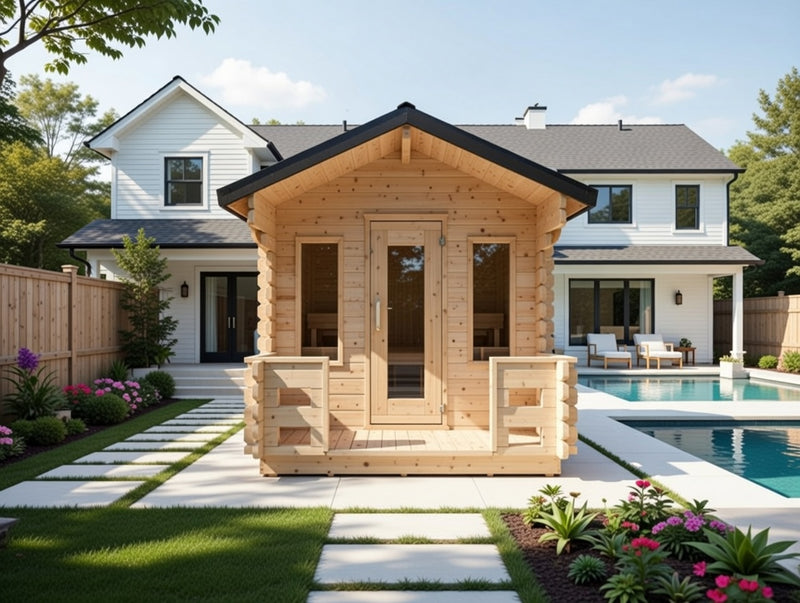 CT Georgian Cabin Sauna with Porch | 2-6 People | Wood or Electric Heater