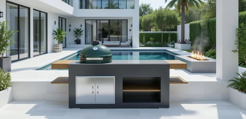 Grillandia Outdoor Kitchen and XL Green Egg | 6.6ft