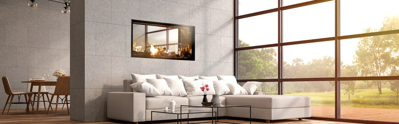 Plaza 55'' Linear, See-Through, Screen Barrier, Fireplace