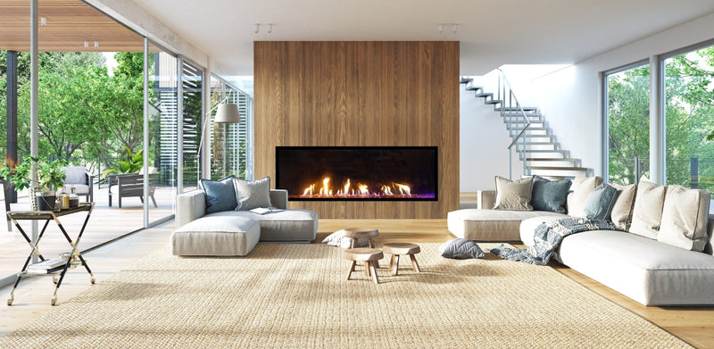 Plaza 55'' Linear, Single-Sided, Screen Barrier, Fireplace