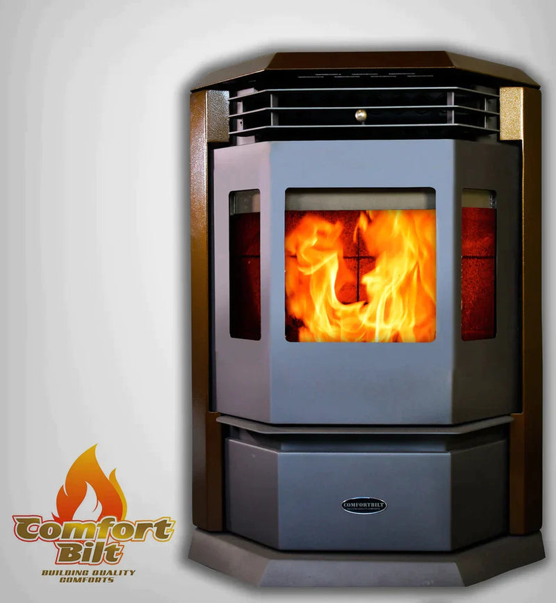 ComfortBilt HP22 2,800 sq. ft. EPA Certified Pellet Stove with Auto Ignition 80 lb - Golden Brown