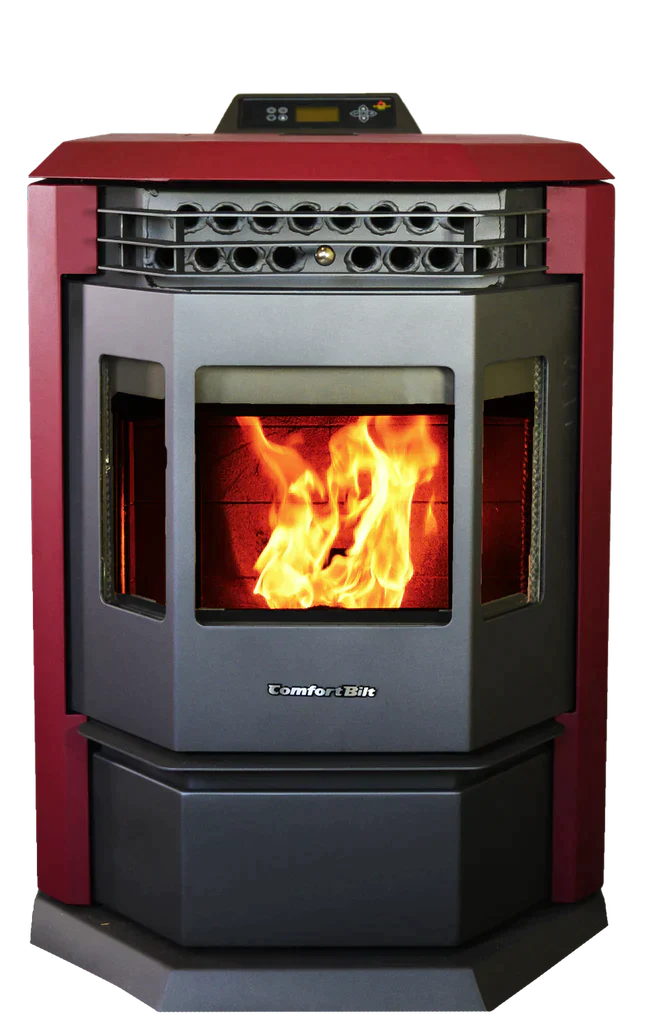 ComfortBilt HP22 2,800 sq. ft. EPA Certified Pellet Stove with Auto Ignition 80 lb-Burgundy