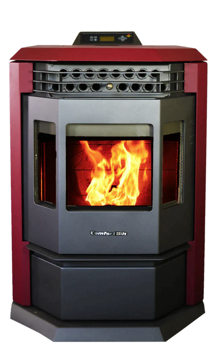 ComfortBilt HP22 2,800 sq. ft. EPA Certified Pellet Stove with Auto Ignition 80 lb-Burgundy