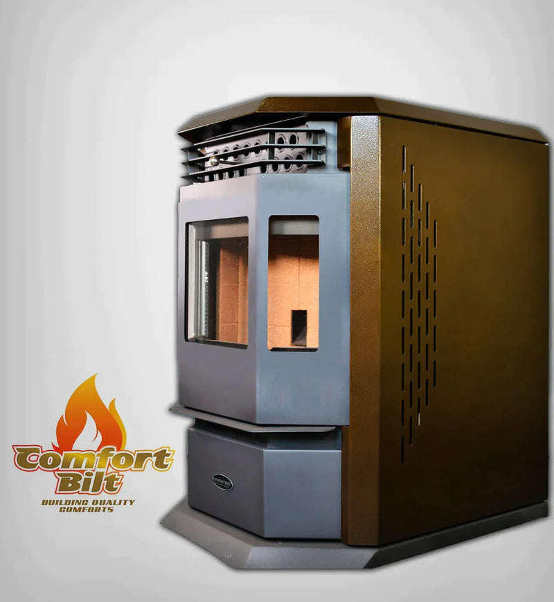 ComfortBilt HP22 2,800 sq. ft. EPA Certified Pellet Stove with Auto Ignition 80 lb - Golden Brown
