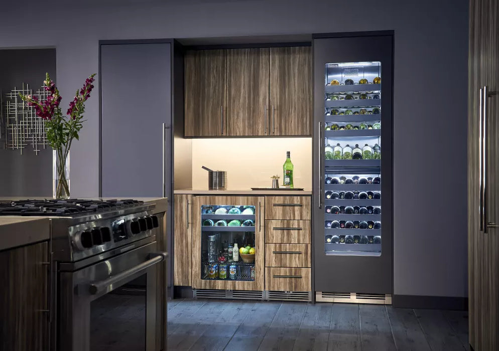 Perlick CR24D14 24 Inch Wine Reserve with 86 Bottle Capacity, Dual Temperature Zones, Convertible Display Shelf, Touch-Screen Controls, Glass Pane Ready and Theatre Lighting