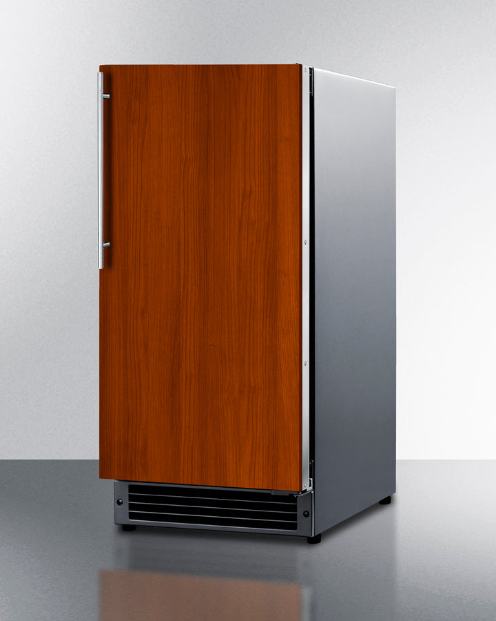 Summit 15" Wide 25 lb. Drain-Free Icemaker, ADA Compliant (Panel Not Included)