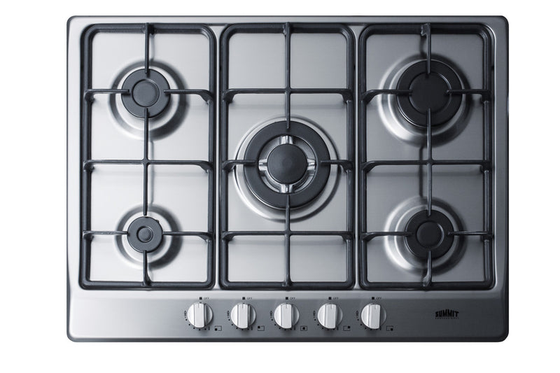 Summit 27" Wide 5-Burner Gas Cooktop