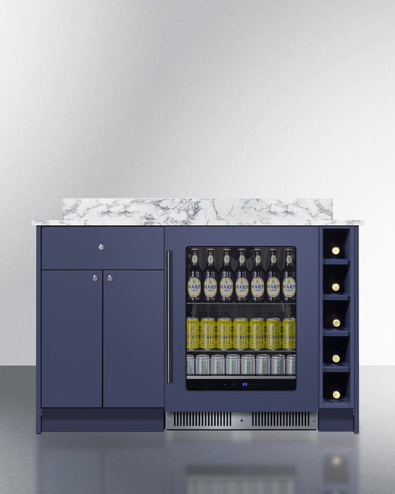 Mesa Dry Bar | Blue 35.75" H x 54.0" W x 20.75" D