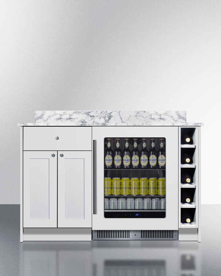 Mesa Dry Bar | White 35.75" H x 54.0" W x 20.75" D