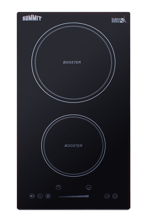 Summit 12" Wide 208-240V 2-Zone Induction Cooktop