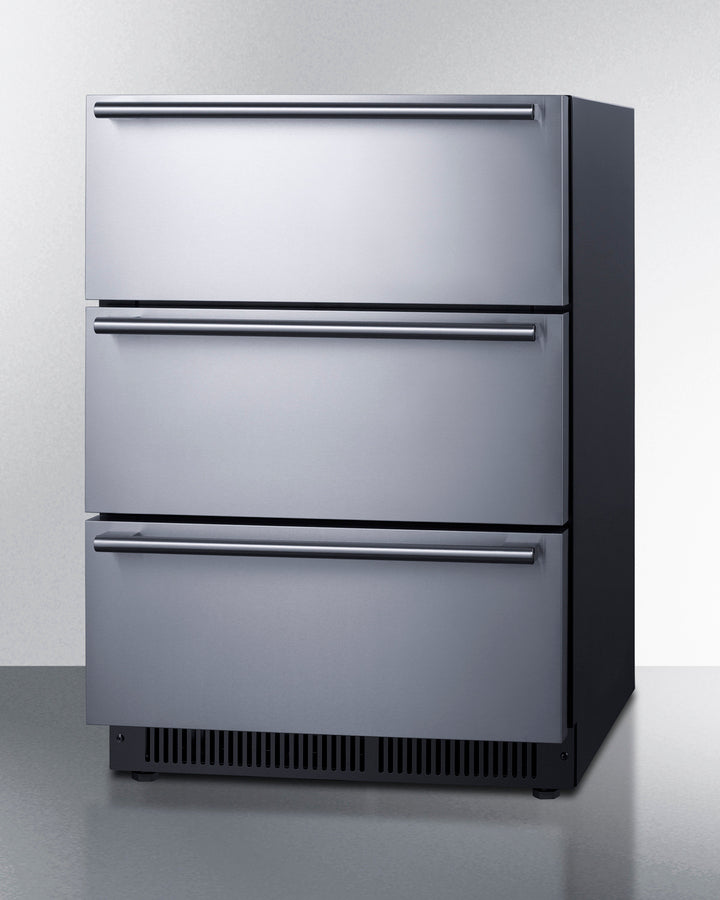Summit Indoor 24" Wide Built-In 3-Drawer All-Refrigerator