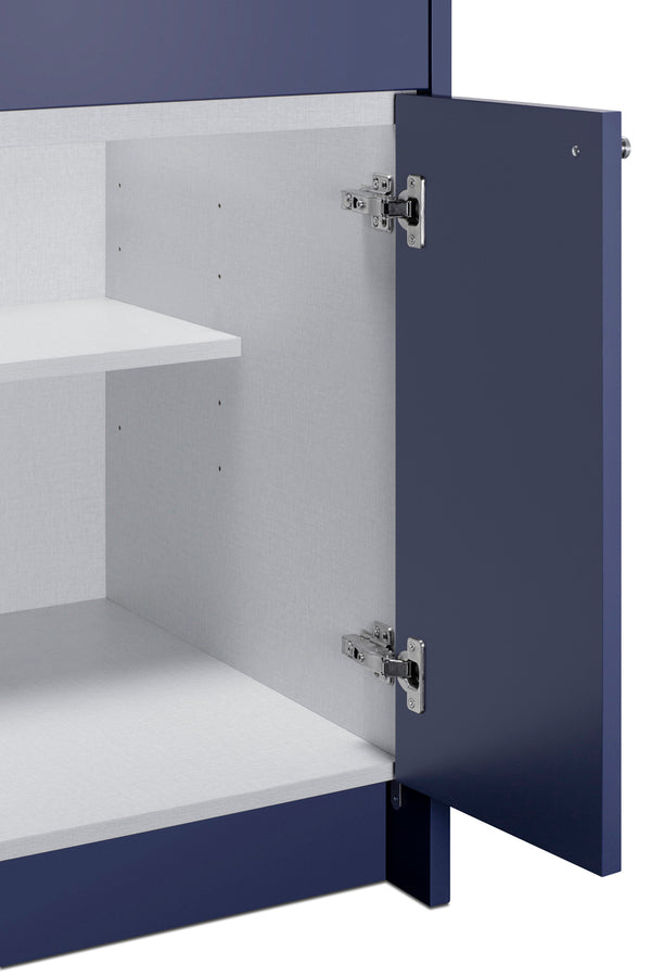 Oasis Wet Bar, Sink Fridge and Wine Storage | Navy 35.75" H x 68.5" W x 25.5" D