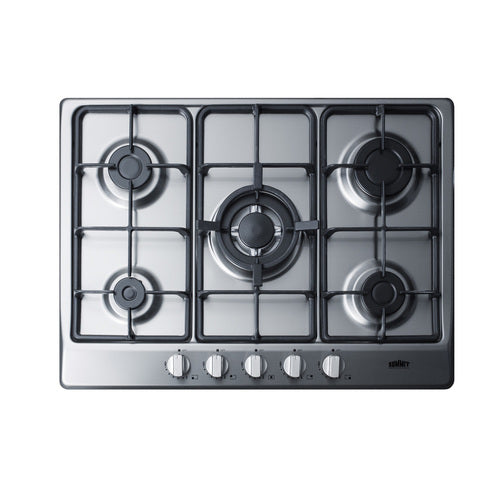 Summit 27" Wide 5-Burner Gas Cooktop