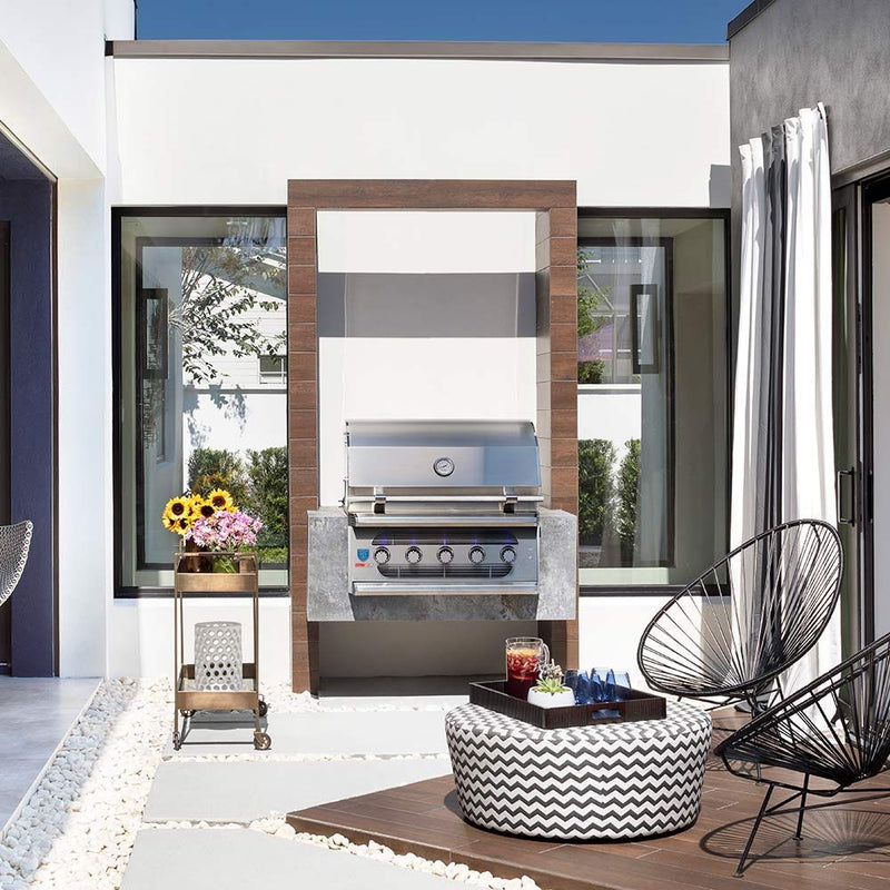 American Made Grills AMG-MUS54 Muscle 54-Inch Built-In Dual Fuel Wood and Gas Grill with Infrared Searing Burner and Rotisserie Kit