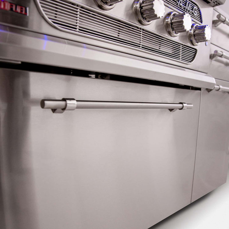 American Made Grills AMG-MUS36-CART Muscle 36-Inch Dual Fuel Wood and Gas Grill with Infrared Searing Burner and Rotisserie Kit on Cart