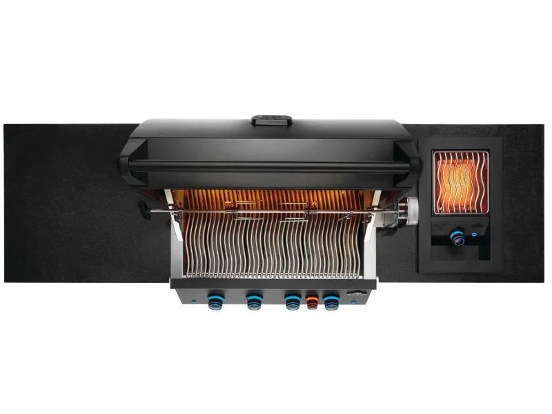 Oasis 300 Bundle 4 Burner Built-In 700 Series 32 with Infrared Rear Burner Propane Gas Grill in Matte Black