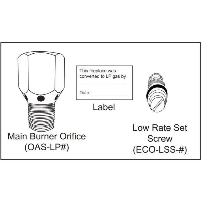 FireGear Kalea Bay 48-Inch Propane Conversion Kit -OFP-48LECO-LPK