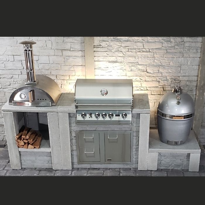 Stone Kitchen + Pizza Oven + Kamado