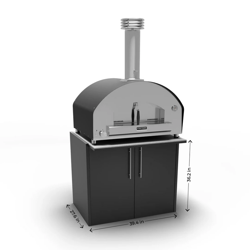 Outdoor Kitchen Elysia Paired Fontana Mangiafuoco Wood Fired Pizza Oven - Table top