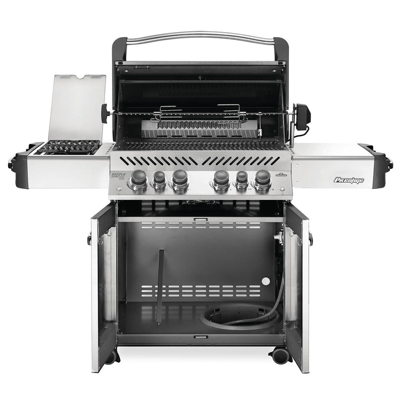 Napoleon P500RSIB-3 Prestige 500 Gas Grill On Cart with Rotisserie and Side Burner, 28-Inches