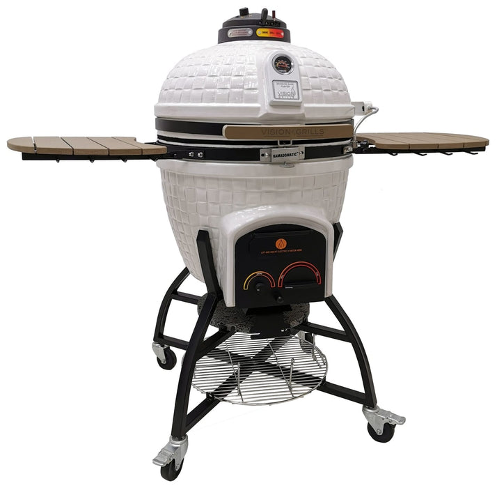 Vision XR402 Deluxe Ceramic Kamado Grill - White