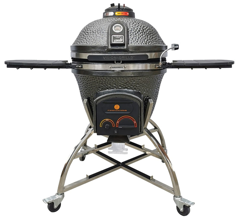 Vision MetallicGun MetalGrey XD702 Maxis Ceramic Kamado Grill