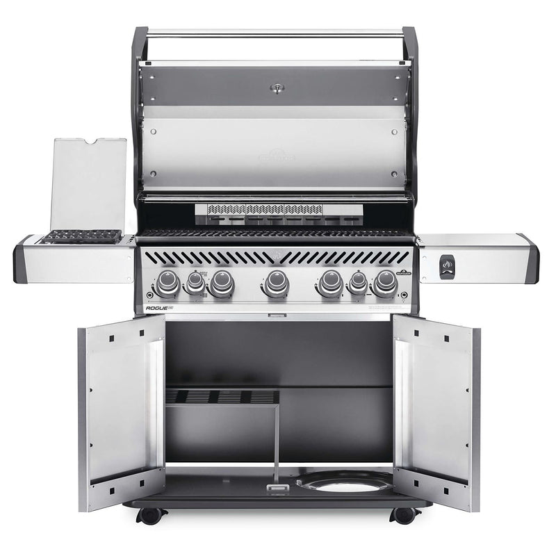 Napoleon RSE625RSIBSS Rogue SE 625 Gas Grill on Cart with Infrared Side and Rear Burners, 34.75-Inches