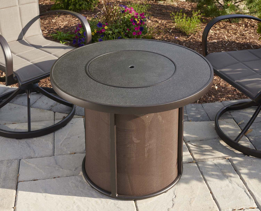 The Outdoor GreatRoom Company SF-32-K Stonefire Gas Fire Table, 32x32-Inches - Brown