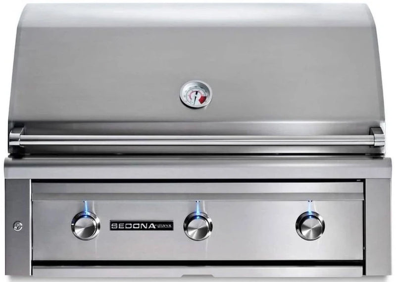 Outdoor Kitchen Elysia Paired with Lynx Sedona 36 Inch Built-In Propane Gas Grill