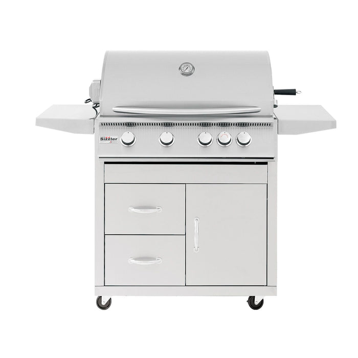 Summerset SIZ32-CART-SIZ32 Sizzler Series Gas Grill On Deluxe Cart, 32-Inch