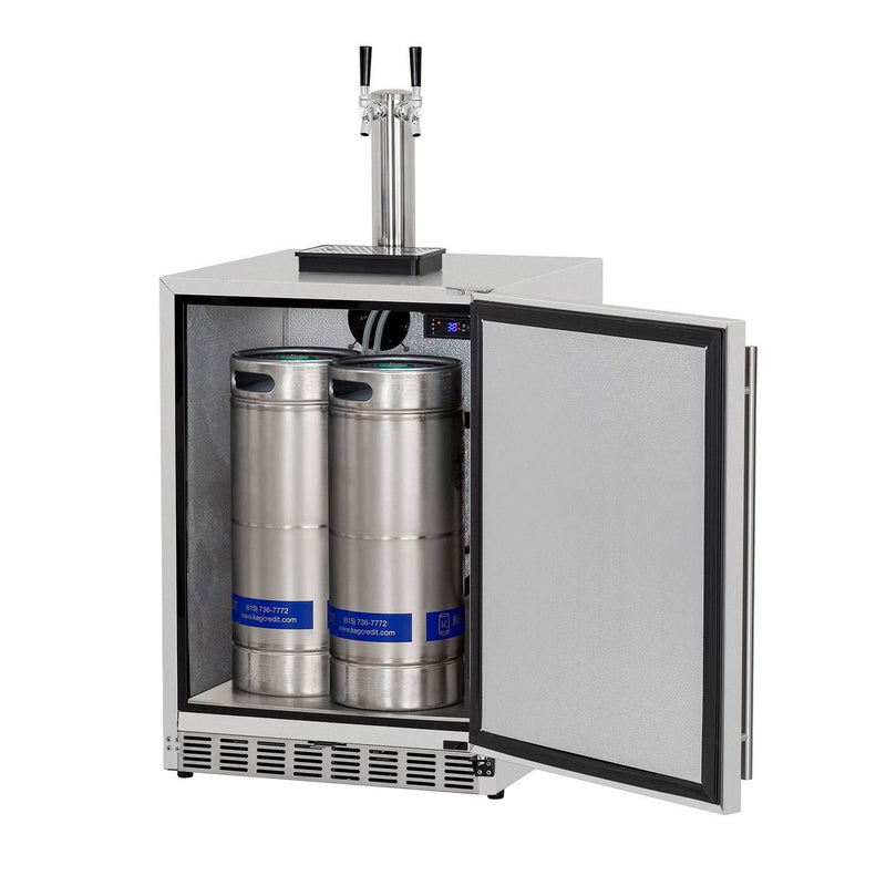 Summerset SSRFR-DK2 Outdoor Dual Tap Kegerator, 6.6 Cubic Feet